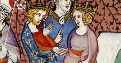 Le mariage entre Anne et le roi Henri Ier. Enluminure ornant les Chroniques de France ou de Saint-Denis (1332-1350)